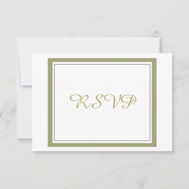 RSVP de Boda de Borde de Oro (Anverso)