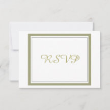RSVP de Boda de Borde de Oro