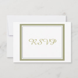 RSVP de Boda de Borde de Oro