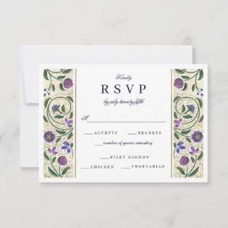 RSVP de boda de borde iluminada