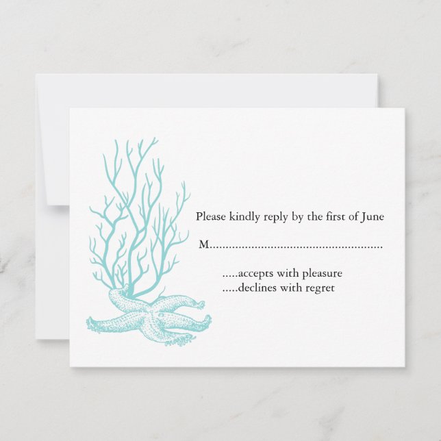 RSVP de boda de destino (Anverso)