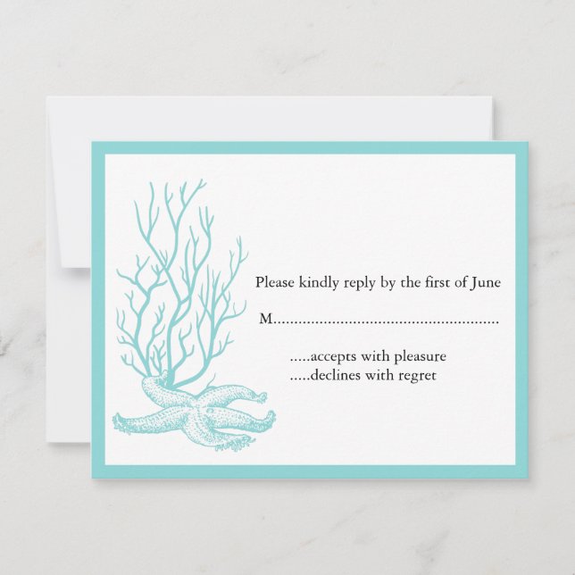 RSVP de boda de destino (Anverso)