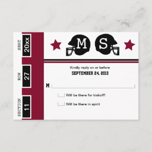 RSVP de Boda de Entradas de Fútbol