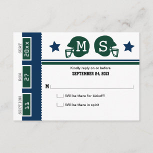 RSVP de Boda de Entradas de Fútbol