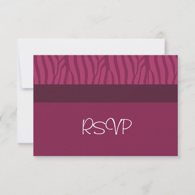 RSVP de boda de frambuesa (Anverso)
