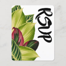 RSVP de Boda de Hojas Tropicales