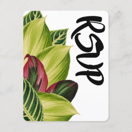 RSVP de Boda de Hojas Tropicales