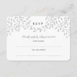 RSVP de boda de jardín secreto - Gris