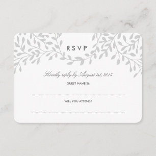 RSVP de boda de jardín secreto - Gris