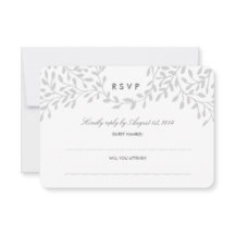 RSVP de boda de jardín secreto - Gris