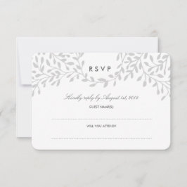 RSVP de boda de jardín secreto - Gris