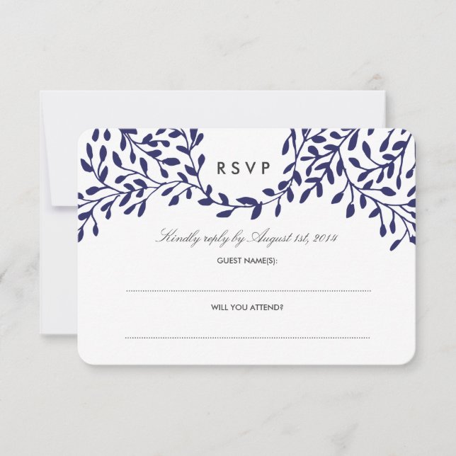 RSVP de boda de jardín secreto - Marina (Anverso)
