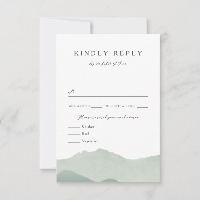 RSVP de Boda de la Cordillera (Anverso)