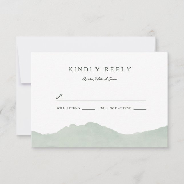 RSVP de Boda de la Cordillera (Anverso)