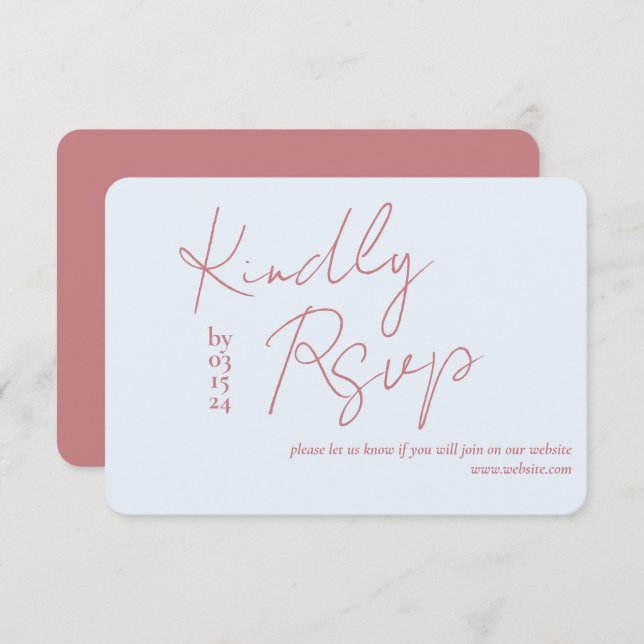 RSVP de boda de Love Story (Anverso / Reverso)