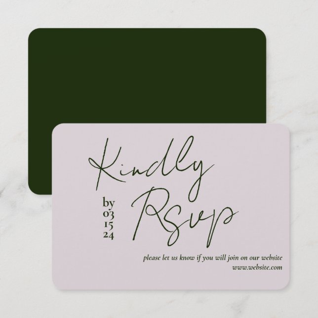 RSVP de boda de Love Story (Anverso / Reverso)