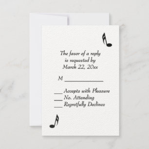 RSVP de Boda de Música Blanca
