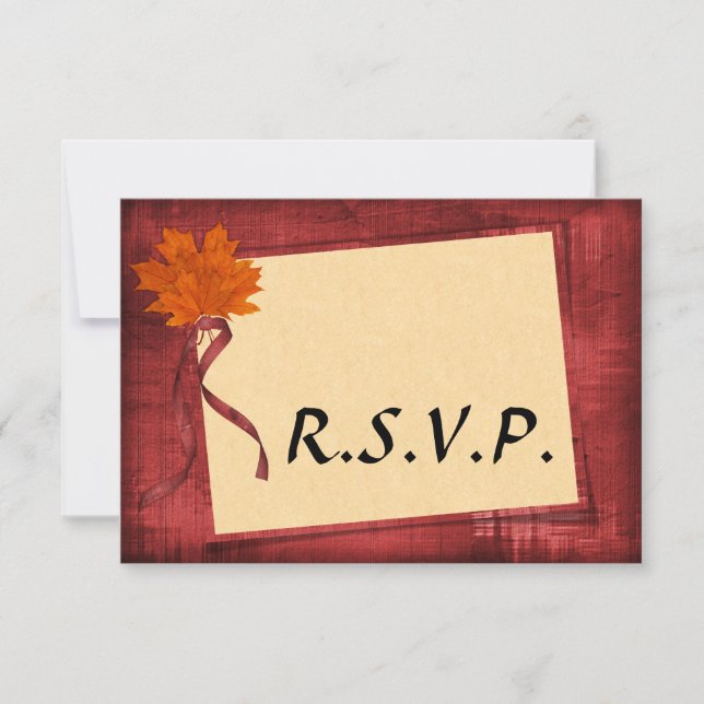 RSVP de boda de otoño (Anverso)