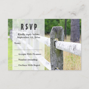 RSVP de boda de país