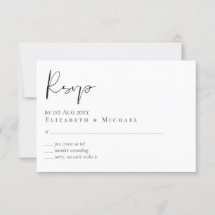 RSVP de boda de presupuesto de cifrado clásico