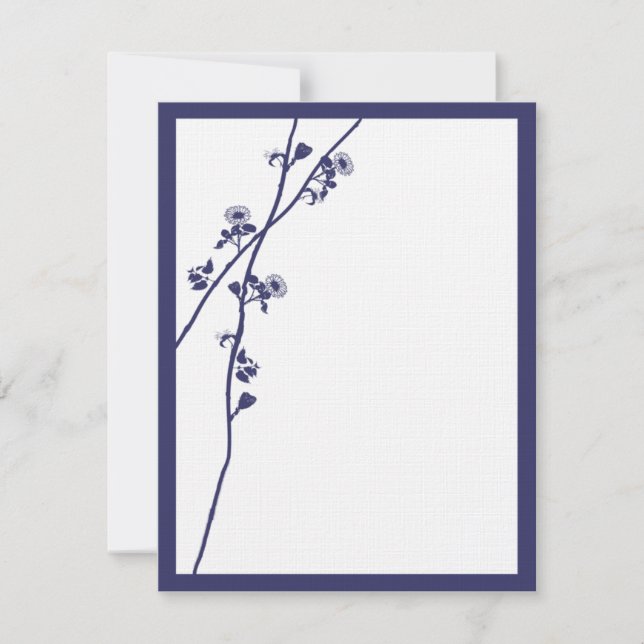 RSVP de boda de ramas de flores silvestres de la m (Anverso)
