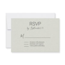 RSVP de boda de sabio ligero