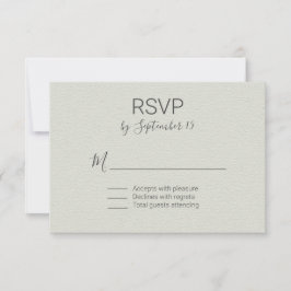 RSVP de boda de sabio ligero