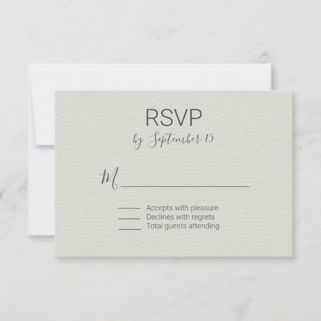 RSVP de boda de sabio ligero (Anverso)