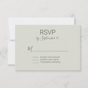 RSVP de boda de sabio ligero
