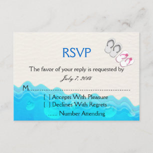 RSVP de boda de sandalias de playa