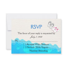 RSVP de boda de sandalias de playa