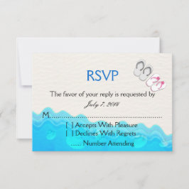 RSVP de boda de sandalias de playa