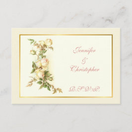 RSVP de boda de spray de rosa blanca