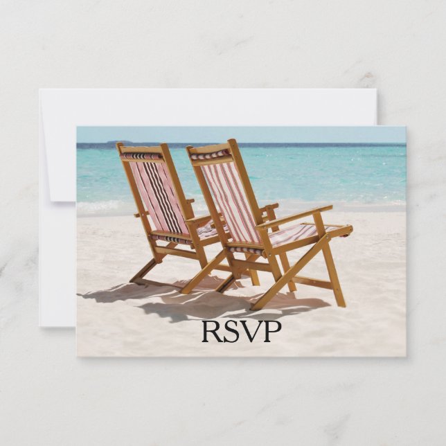 RSVP de boda de tumbonas (Anverso)