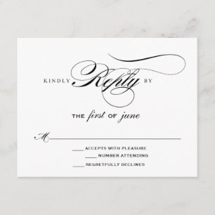 RSVP de boda elegante