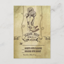 RSVP de boda en el país occidental