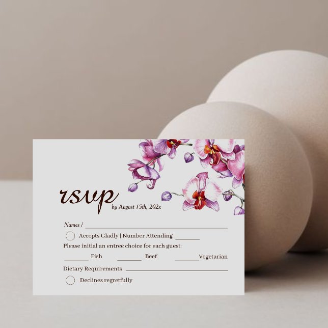 RSVP de boda | Flor de orquídea (Subido por el creador)