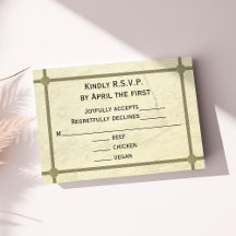 RSVP de boda griega