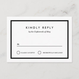 RSVP de boda minimalista