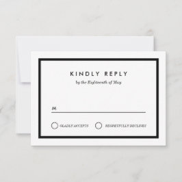 RSVP de boda minimalista