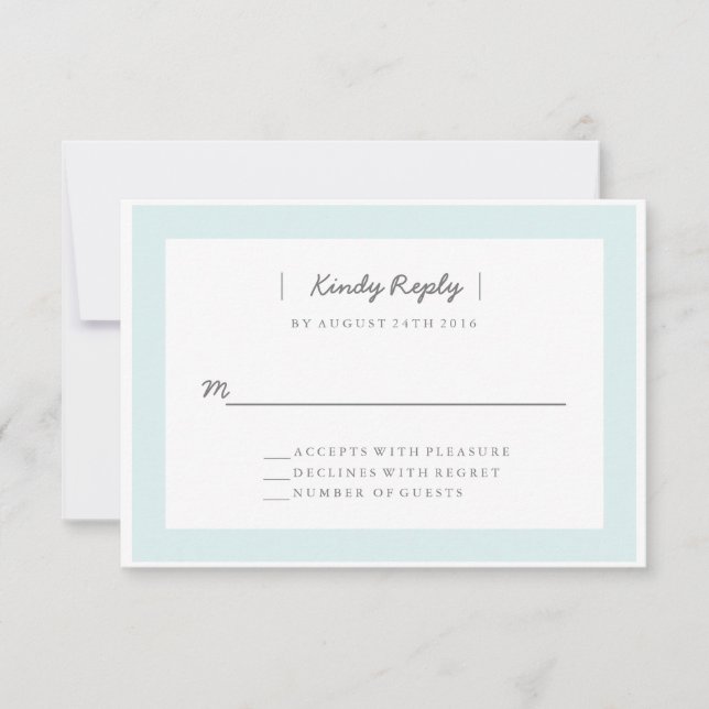 RSVP de boda minimalista | BODAS (Anverso)