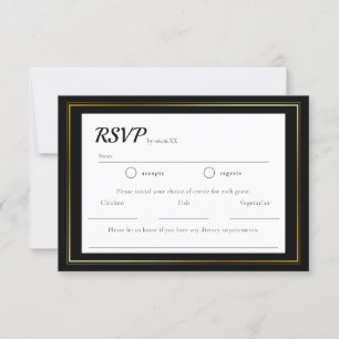 RSVP de boda minimalista simple