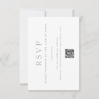RSVP de boda minimalista y elegante