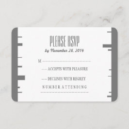 RSVP de boda moderna con corteza de abedul