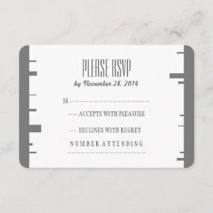 RSVP de boda moderna con corteza de abedul