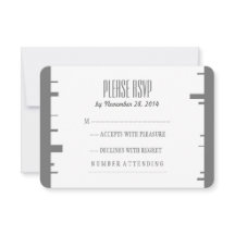 RSVP de boda moderna con corteza de abedul