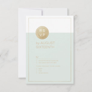 RSVP de boda moderna minimalista editable en color