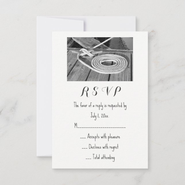 RSVP de boda náutica (Anverso)