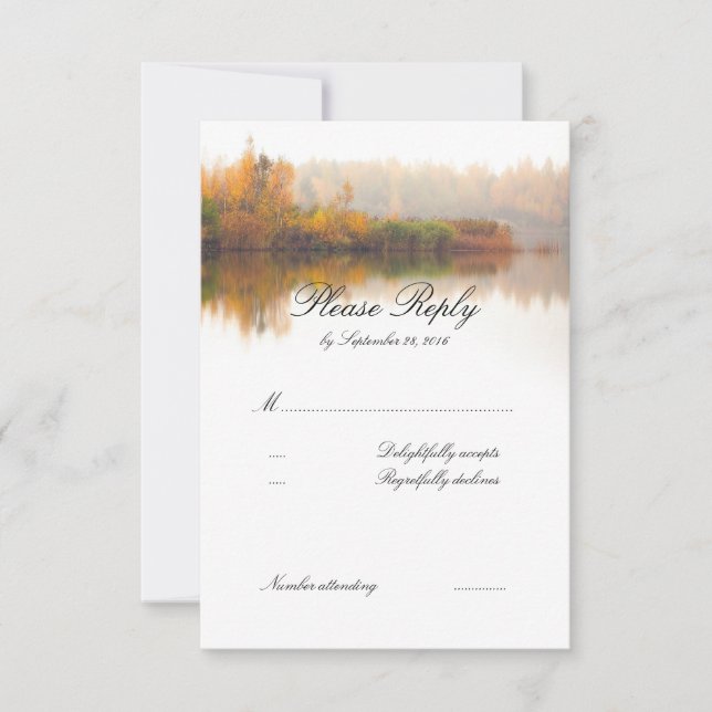 RSVP de boda otoño (Anverso)