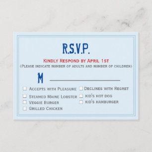 RSVP de boda para la colección de estado